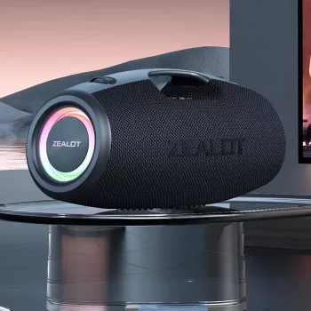 120W Portable Bluetooth Speaker: Bass, LEDs & Power Bank